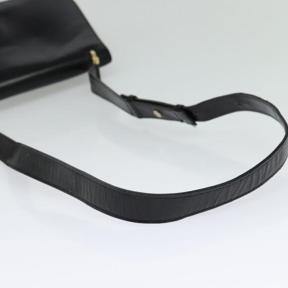 CELINE Shoulder Bag Leather Black Gold - Picture 7 of 12
